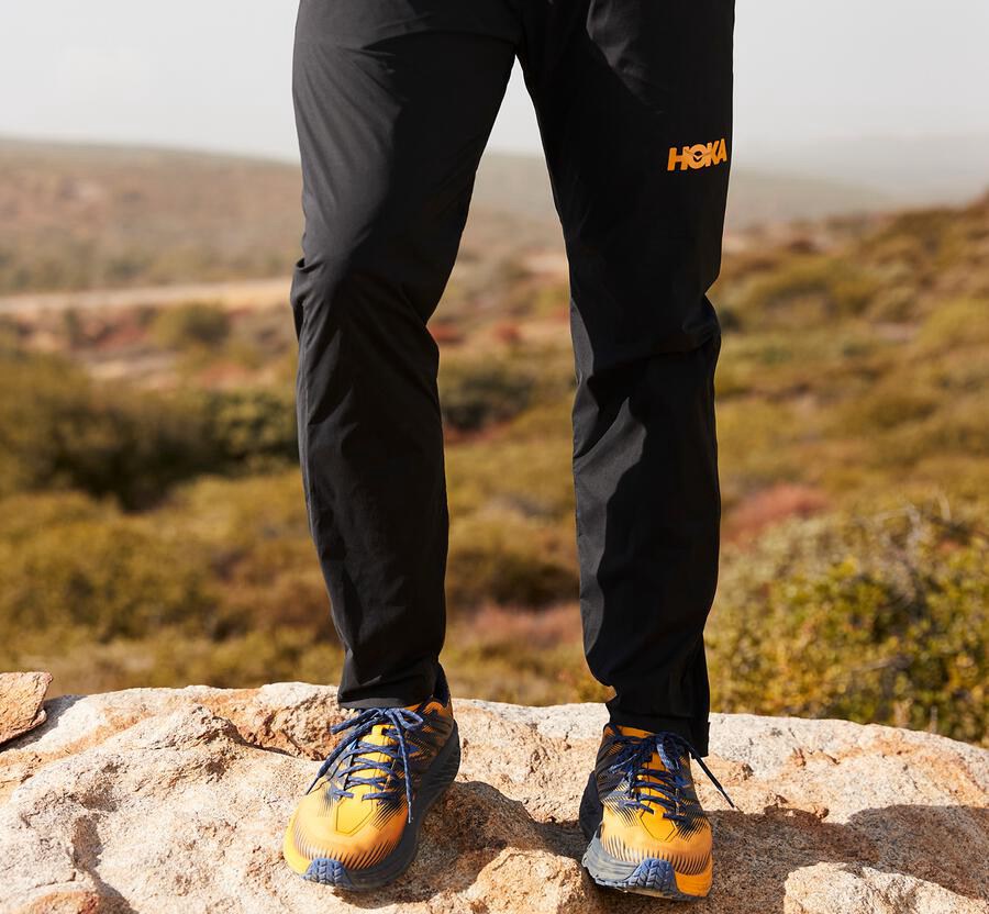 Hoka One One Mens Pants - Wind - Black - MUZI28930